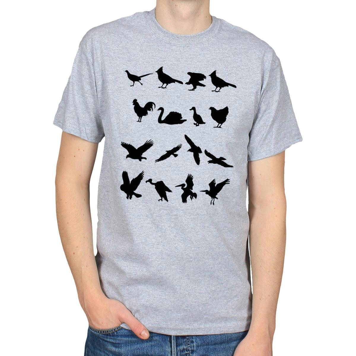silhouette of birds infograph outlines drawing nature duck rooster chicken t shirts and shirts on t shirts from amesion70 12 08 dhgate com