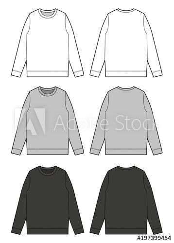 sweat shirt vector illustration flat sketches template