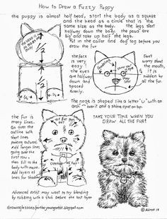 how to draw a fluffy furry puppy worksheet how to draw worksheets for young artist