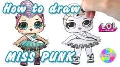 how to draw lol doll miss punk glam club with pencils pencildrawing drawing