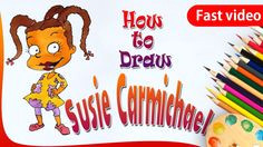 how to draw susie carmichael from rugrats drawing for kids step by ste