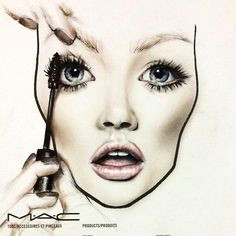 mac face chart by amalia bot hand makeup makeup charts makeup illustration makeup