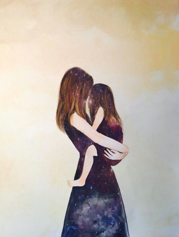 claudia tremblay fine art paper mother and daughter drawing mother art mom daughter