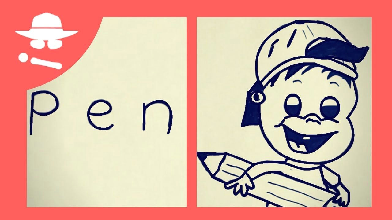 Drawing Things From Words How to Turn Word Pen Into A Cartoon Learn Drawing Art On Paper for