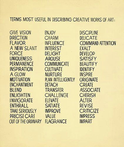 creative words to describe your art in your artist s statement
