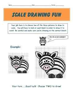 scale drawing examples practice worksheet fun project