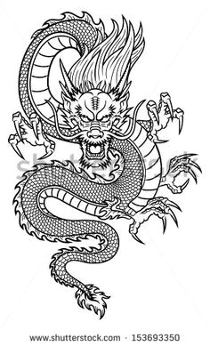 traditional asian dragon this is vector illustration ideal for a mascot and tattoo or t shirt graphic