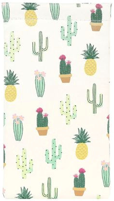 credit to artist cactus backgrounds pineapple backgrounds cute backgrounds phone