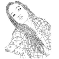 grafika girl outline and draw tumblr outline outline art outline drawings