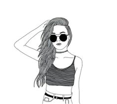 tumblr hipster hipster blog cool girl drawings tumblr girl drawing outline drawings