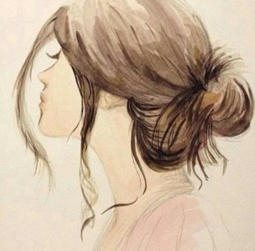 gallery for girl tumblr hair drawing