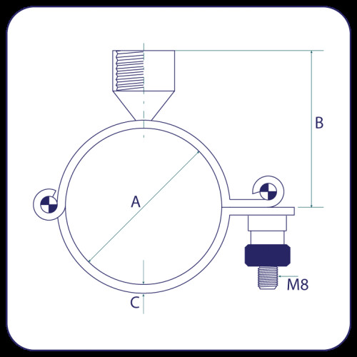 hinged pipe clip c w a bsp boss