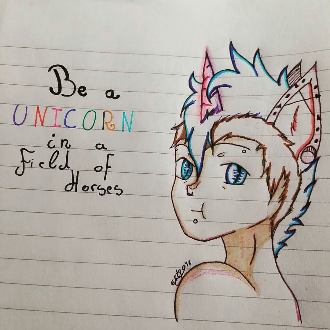 cutie in unicorn form quotes color colofull sketch unicorn happy