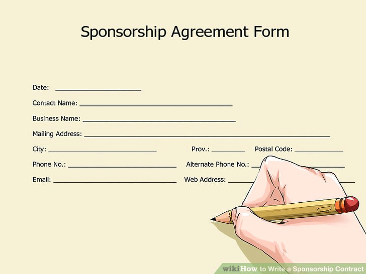image titled write a sponsorship contract step 1