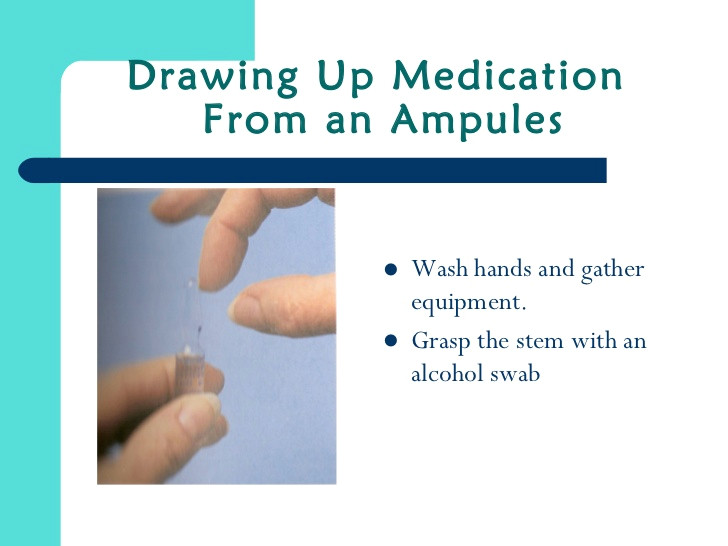 drawing up medication