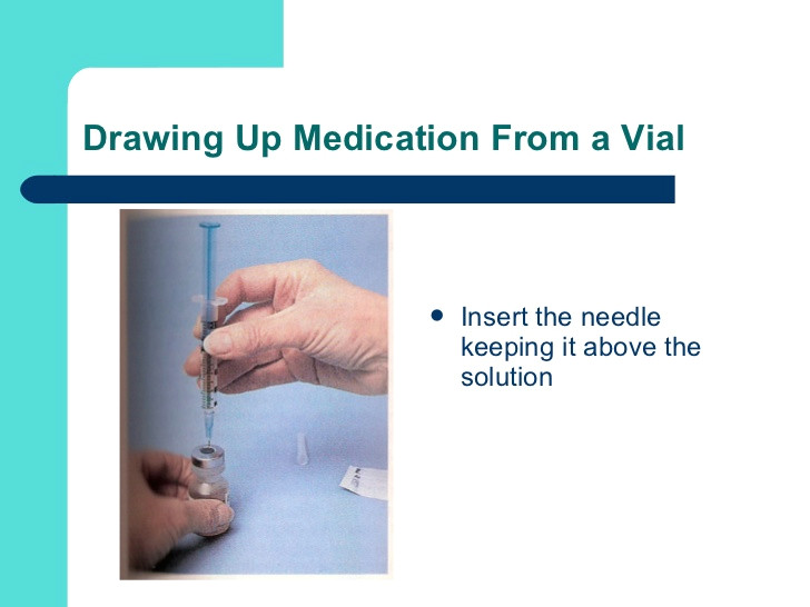 drawing up medication