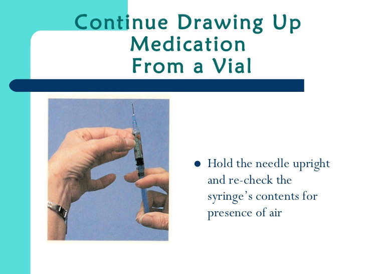 Drawing Up Medication Medication Administration