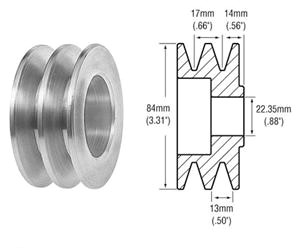 242500 2 groove v belt alternator pulley