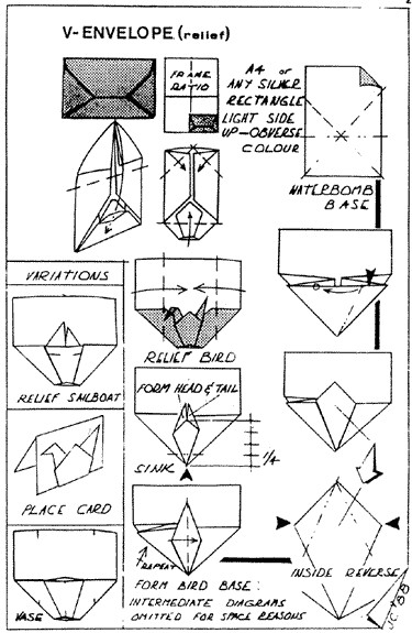 v envelope variations envelope origami