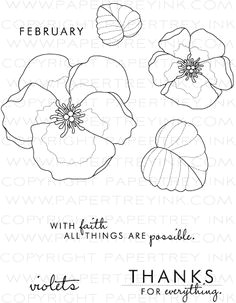 year of flowers violets stamp set papertrey ink clear stamps dies paper ink kits ribbon