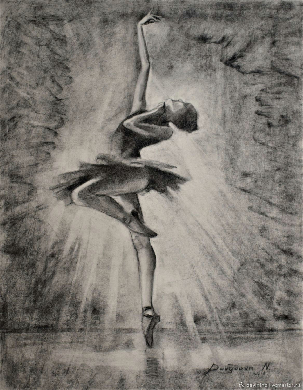 portraits handmade livemaster handmade buy ballerina drawing fine art original charcoal