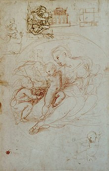 raphael study for what became the alba madonna with other sketches