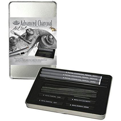 royal langnickel charcoal drawing art set amazon co uk kitchen home