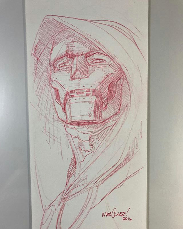 dr doom by david marquez drdoom warmup sketch marvel comics