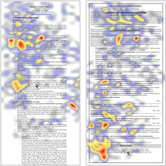 resume eye tracking heat map sample resume resume cv resume help resume tips