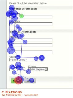 option c fixations eye tracking on web forms