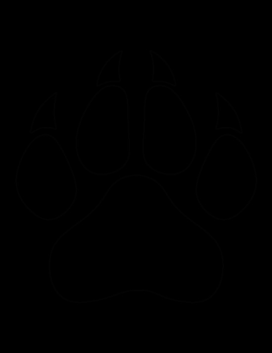 panther paw print pattern use the printable outline for crafts creating stencils scrapbooking