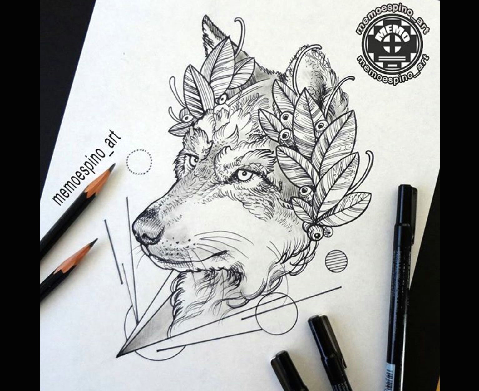 fox tattoo wolf