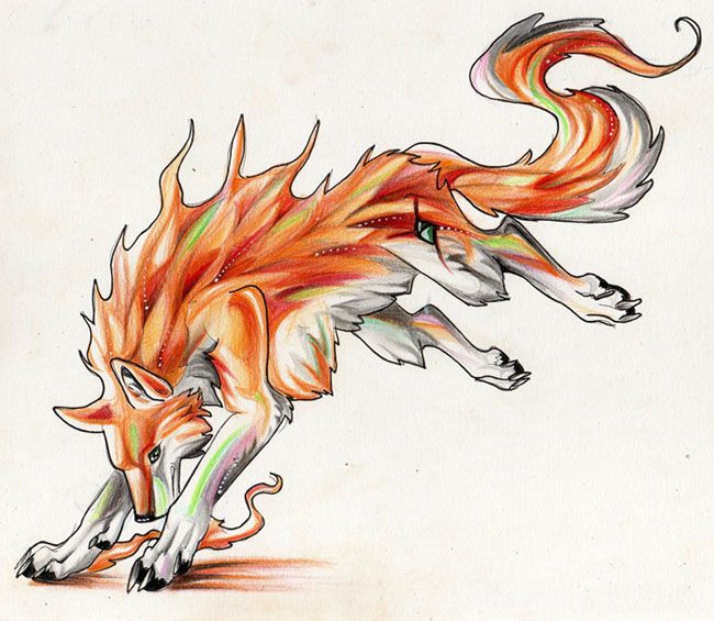 anime wolf drawing colors of fire werewolf art fantasy wolf wolf design