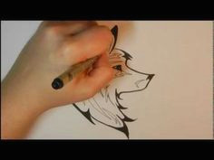 how to draw a tribal wolf youtube tatoo styles tribal wolf line drawing