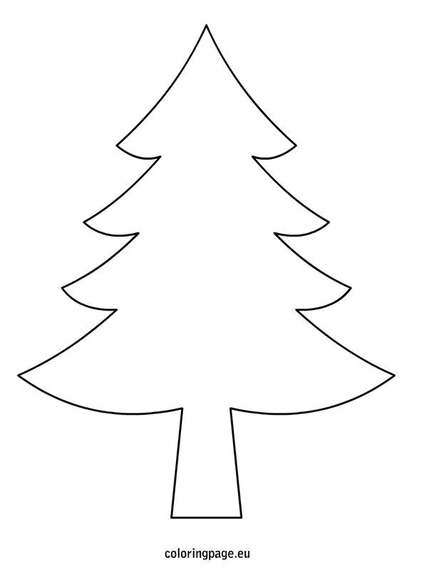 christmas tree drawing template