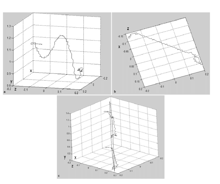 concept of motion a 3d motion traction xyz b projection