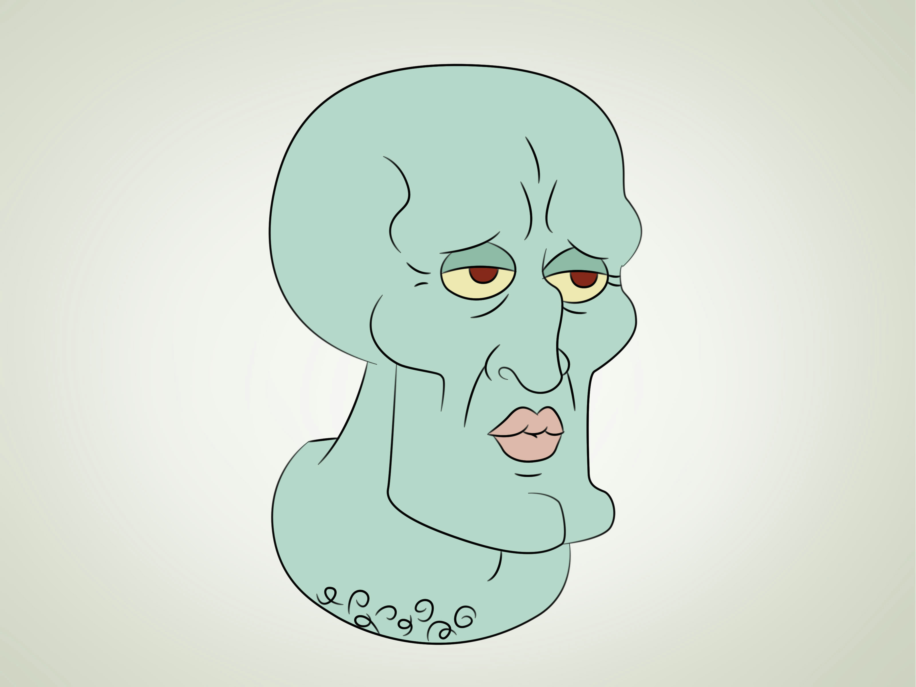 how to draw squidward from spongebob squarepants