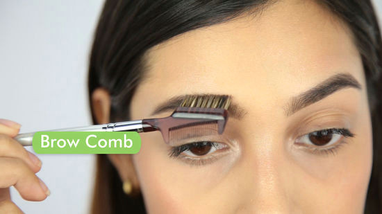 use a brow comb