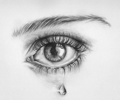 crying eye drawing