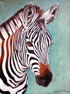 stripes portrait painting by adriana vasile