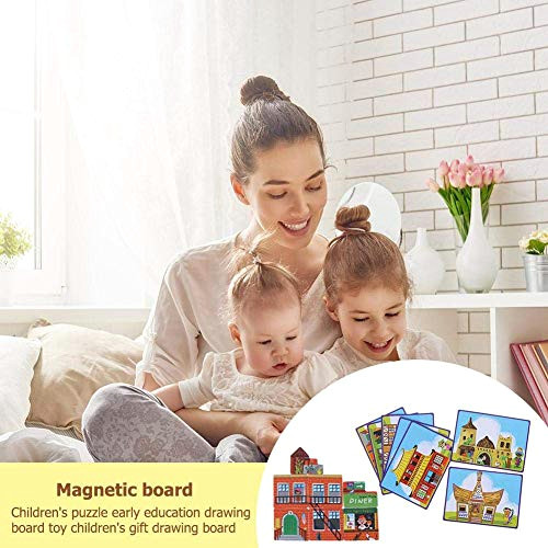 beaulies magnetic drawing board puzzle games wooden kids toy magnet sketchpad learning toys learning amazon de kuche haushalt