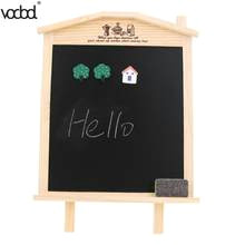 voddol 36 17cm desktop message chalkboard mini wood blackboard office school kids writing drawing board with chalk magnetic nail