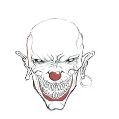 the latest scary tutorial from the drawing factory to realise evil clown drawings
