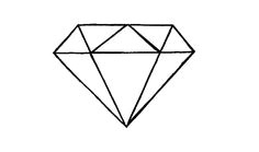 how to draw a diamond easy