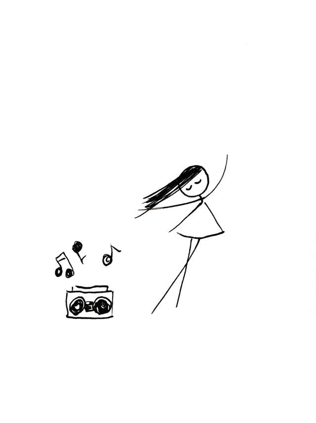 give her music so she can dance easy drawings doodle drawings
