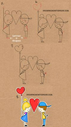 step by step drawing tutorial for drawing love word toon word drawings easy drawings