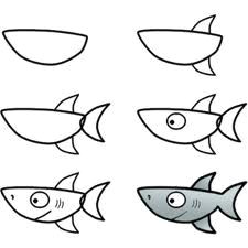 how to draw a shark drawing techniques drawing lessons art lessons simple