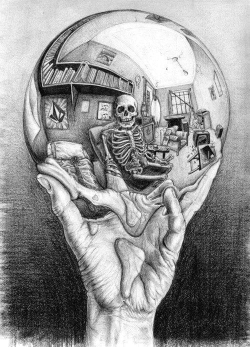 art pencil drawings art drawings cool skull drawings skeleton drawings mc escher