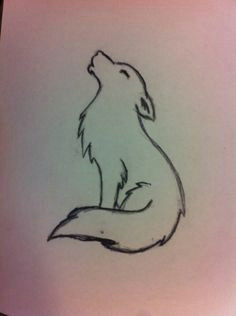 my little wolf doodle simple wolf tattoo simple wolf drawing simple tats wolf