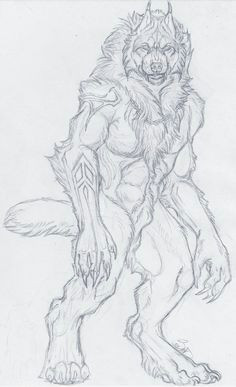vamped up and decked out werewolf artanimal sketchesfurry